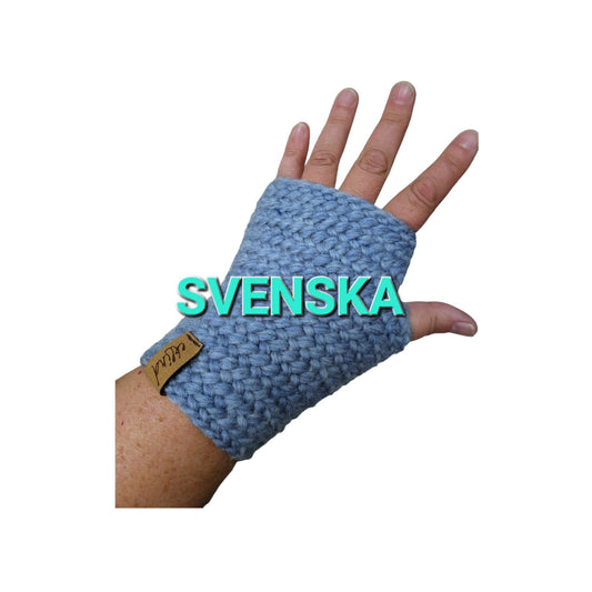 Nalbinding description for fingerless gloves (in Swedish) 