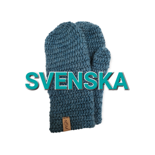 Nalbinding description for mittens in Oslo stitch (Swedish) 